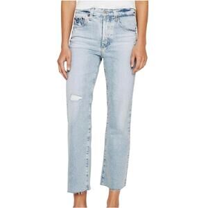 AG Adriano Goldschmied NWT Kinsley High Rise Pop Crop Jeans Size 31 Distressed